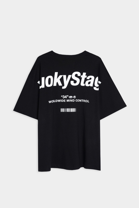 Remera "FLOYD" - Modelo oversize jersey doble estampa