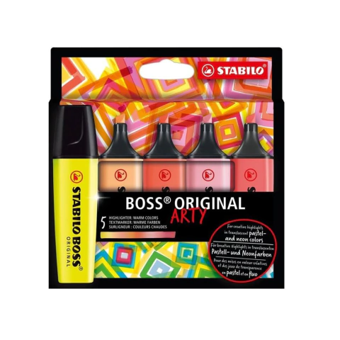 Resaltadores Stabilo Boss Original Arty Pack X 5 - comprar online