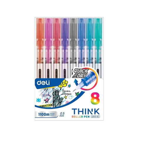 Roller Deli Think 0.5mm 8 Colores