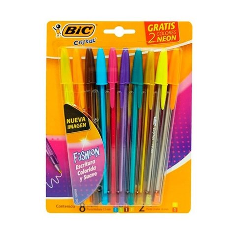 Boligrafos BIC Colores x 10 U.