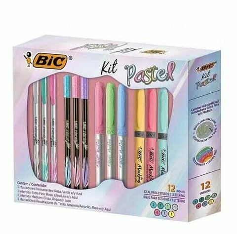 Marcadores Bic Kit Pastel X12