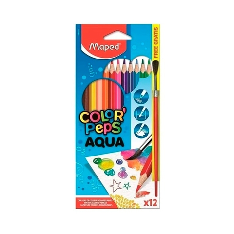 Lápices Maped Aqua x 12 Colores