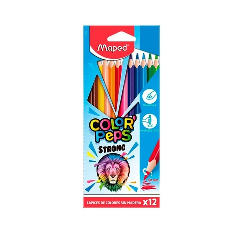 Lápices Maped Strong x 12 Colores
