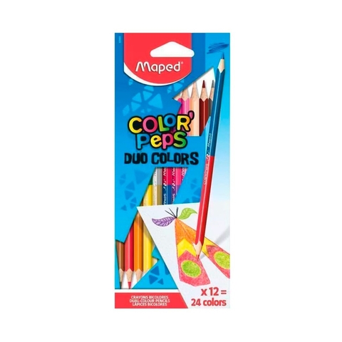 Lápices Maped Color Peps Duo x 12 (24 Colores)