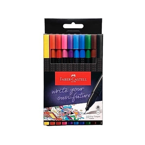 Microfibras Faber Castell Grip Finepen X 10 Colores