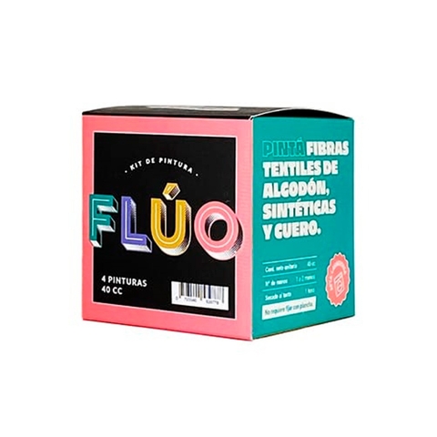 Pintura Para Tela Oh My Chalk Kit Flúo x 4 Colores 40cc