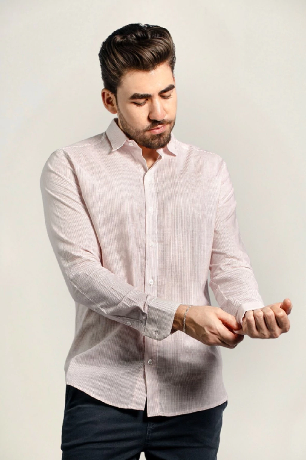 Camisa Flame Listrado Manga Longa