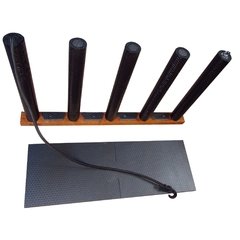 Rack & Suporte vertical 4 pranchas + protetor de chão