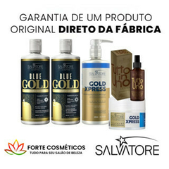 Kit Blue Gold Progressiva + Kit Pós Química Gold Xpress + Sérum Tutto in Uno