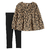 Set 2 piezas Remera M.L Leopardo frunce y Calza