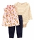 Set 3 piezas Body M.L + Chaleco Flores y Calza