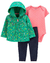 Set 3 piezas Body, Campera y Pantalón verde