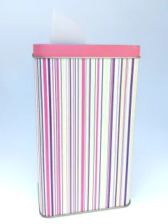 Lata yerbera rectangular - rayada - comprar online