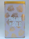 Lata yerbera rectangular - dream in gold