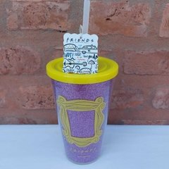 Vaso Alto Yellow Frame Glitter Friends - tienda online