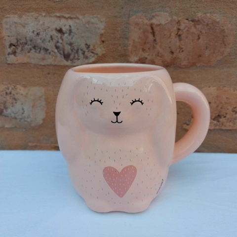 Taza Coneja Claudette Rosa con Rosa