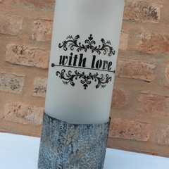 PORTAVELA VIDRIO C/BASE METAL - comprar online