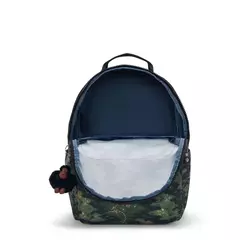 MOCHILA KIPLING SEOUL COLLEGE EXTRA CAMO TREASURE - MAGIC PLACE PAPELARIA