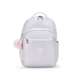 MOCHILA KIPLING SEOUL XL SILVER GLOW METALIZADA - comprar online