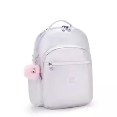 MOCHILA KIPLING SEOUL XL SILVER GLOW METALIZADA - comprar online