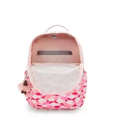MOCHILA KIPLING SEOUL PINK PALM - MAGIC PLACE PAPELARIA