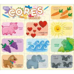 QUEBRA-CABEÇA 24 PEÇAS PEDAGÓGICO - CORES, NUMEROS E VOGAIS - TILIBRA - MAGIC PLACE PAPELARIA