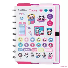 CADERNO PANDALU GLOW BY LULUCA - GRANDE - MAGIC PLACE PAPELARIA