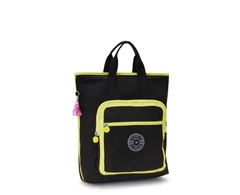 MOCHILA KIPLING SIA ESTAMPADO TRUE BLACK LIME - MAGIC PLACE PAPELARIA