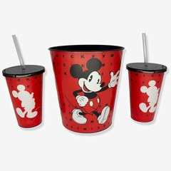 KiT ALMOFADA PORTA PIPOCA COM BALDE E 2 COPOS MICKEY MOUSE - ZONA CRIATIVA na internet