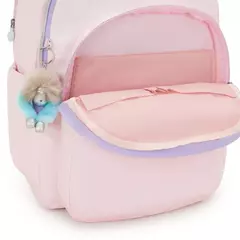 MOCHILA KIPLING SEOUL XL SEA PINK MET C - MAGIC PLACE PAPELARIA