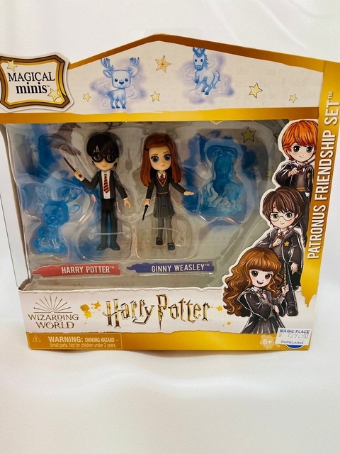 SET BONECOS AMIGOS MAGICOS COM PATRONOS HARRY & GINNY , SUNNY BRINQUEDOS WIZARDING WORLD