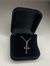 Colar cruz rosa prata 925 - comprar online