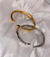 Bracelete fino prateado banhado a Ródio branco
