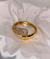 Bracelete grosso com brilho dourado banhado ouro18K - comprar online