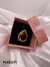 ANEL EM PEDRA ROSÉ Banhados a ouro18K