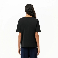 REMERA DE MUJER DE ALGODÓN PIMA CON CUELLO DE PICO LACOSTE - TF 0899 - 031 - tienda online