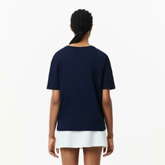 REMERA DE MUJER DE ALGODÓN PIMA CON CUELLO DE PICO LACOSTE - TF 0899 - 166 - tienda online