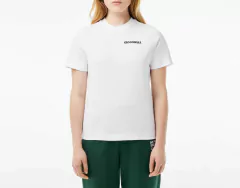 REMERA DE PUNTO DE CORTE REGULAR PARA MUJER LACOSTE - TF 0896 - 001 en internet