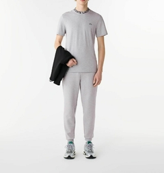 REMERA DE PIQUÉ CON CUELLO DE JACQUARD LACOSTE - TH 7488 - CCA - tienda online
