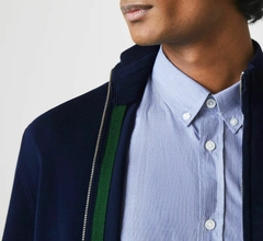 SWEATER DE HOMBRE EN ALGODÓN ECOLÓGICO CON CUELLO ALTO Y CIERRE - AH 9325 - 166 - By Marconi Boutique - Lacoste 