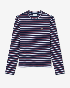 REMERA DE ALGODÓN RAYADA MANGA LARGA LACOSTE - TF 0354 - FZI