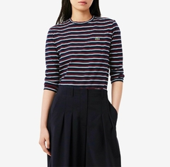 REMERA DE ALGODÓN RAYADA MANGA LARGA LACOSTE - TF 0354 - FZI - tienda online