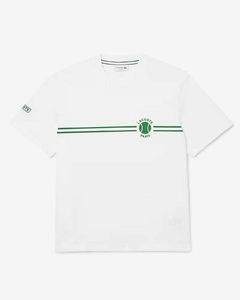 REMERA DE JERSEY DE ALGODÓN ESTAMPADA Y BORDADA LACOSTE - TH 9694 - 001 - comprar online