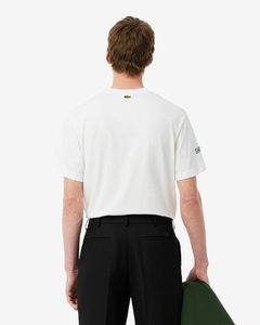 REMERA DE JERSEY DE ALGODÓN ESTAMPADA Y BORDADA LACOSTE - TH 9694 - 001 en internet
