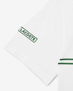 REMERA DE JERSEY DE ALGODÓN ESTAMPADA Y BORDADA LACOSTE - TH 9694 - 001 en internet