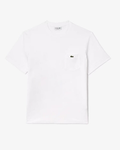 REMERA DE ALGODÓN CON BOLSILLO LACOSTE - TH 2827 - 001