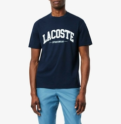REMERA DE ALGODÓN CON INSCRIPCIÓN LACOSTE - TH 6565 - 166 - tienda online