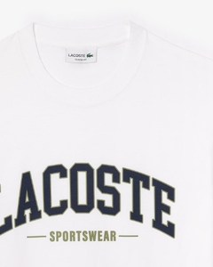 REMERA DE ALGODÓN CON INSCRIPCIÓN LACOSTE - TH 6565 - 001