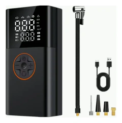 Compresor De Aire Portátil Digital Recargable Para Auto, bicicleta, moto, pelotas e inflables