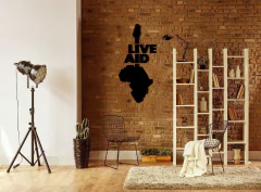 Cuadro Decoración Pared Madera Enchapada Negro Malvinas - comprar online